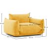 Buy Armchair - Velvet Upholstery - Urana Yellow 61011 - in the UK
