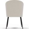 Buy Dining Chair - Upholstered in Bouclé Fabric - Yerne White 61053 in the United Kingdom
