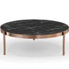 Buy Black Marble Coffee Table - 50cm Diameter - Louy Black 61093 - in the UK