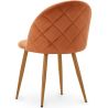 Buy Dining Chair - Upholstered in Velvet - Backrest with Pattern - Bennett Reddish orange 61146 - in the UK