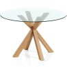 Buy Round Dining Table - 120CM - Glass - Ebra Natural 61163 at MyFaktory
