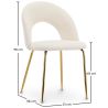Buy Dining Chair - Upholstered in Bouclé Fabric - Maeve White 61167 - prices