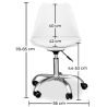 Buy Tulip swivel office chair with wheels White 58487 in the United Kingdom