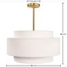 Buy Ceiling Pendant Lamp - Fabric Shade - Gerbu Aged Gold 60680 - in the UK