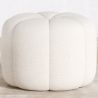 Buy Round Ottoman Upholstered in Bouclé Fabric - Debri White 61306 at MyFaktory