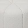 Buy Round Ottoman Upholstered in Bouclé Fabric - Debri White 61306 home delivery
