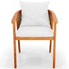 Buy Outdoor Teak Wood Chair with Cushions - Aran Natural 61322 - in the UK