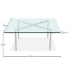 Buy City Coffee Table - Square - 12mm Glass  Steel 13307 in the United Kingdom