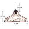 Buy Edison Retron Hanging lamp Bronze 58385 at MyFaktory