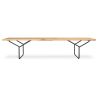 Buy Nordic Style Wooden Bench (180cm) - Lea Natural wood 14640 - in the UK