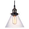 Buy Edison Small Crystal Lampshade Pendant Lamp - Carbon Steel Bronze 50874 - in the UK