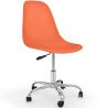 Buy Swivel office chair with casters - Brielle Orange 59863 - in the UK