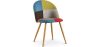 Buy Dining Chair Accent Patchwork Upholstered Scandi Retro Design Wooden Legs - Bennett Fiona Multicolour 59934 - in the UK