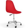 Buy Swivel office chair with casters - Brielle Red 59863 - in the UK