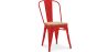 Buy Dining Chair Bistrot Metalix Industrial Metal and Light Wood - New Edition Red 60123 at MyFaktory