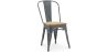 Buy Dining Chair Bistrot Metalix Industrial Metal and Light Wood - New Edition Dark grey 60123 in the United Kingdom