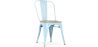 Buy Dining Chair Bistrot Metalix Industrial Metal and Light Wood - New Edition Light blue 60123 at MyFaktory