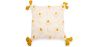 Buy Square Cotton Cushion in Boho Bali Style cover + filling - Hazel Yellow 60222 - in the UK