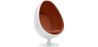 Buy Armchair Ele Chair - White Exterior - Faux Leather Brown 13193 - prices