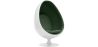 Buy Armchair Ele Chair - White Exterior - Faux Leather Green 13193 - in the UK