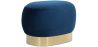 Buy Pouf Luxury Home Foot Rest - Velvet and Metal - Premium Dark blue 60552 in the United Kingdom