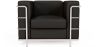 Buy Design Armchair - Upholstered in Vegan Leather - Bour Black 60657 - in the UK