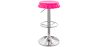 Buy Swivel Chromed Metal Bottle Cap Bar Stool - Height Adjustable Pink 49737 in the United Kingdom