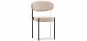 Buy Dining Chair - Upholstered in Velvet - Black Metal - Martha Beige 61003 in the United Kingdom