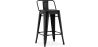 Buy Bar Stool with Backrest Industrial Design - 60cm - Metalix Black 58409 - in the UK
