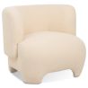 Buy  Upholstered Armchair - Bouclé Fabric Lounge Chair - Janko Cream 61296 - prices