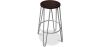 Buy Hairpin Stool - 74cm - Dark wood and metal Light grey 58321 at MyFaktory