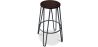 Buy Hairpin Stool - 74cm - Dark wood and metal Dark grey 58321 in the United Kingdom
