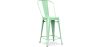 Buy Bistrot Metalix square bar stool with backrest - 60cm Mint 58410 at MyFaktory