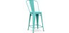 Buy Bistrot Metalix square bar stool with backrest - 60cm Pastel green 58410 at MyFaktory