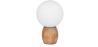 Buy Wooden lamp with  globe screen shade White 59168 - in the UK