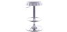 Buy Swivel Chromed Metal Bottle Cap Bar Stool - Height Adjustable White 49737 - in the UK