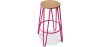 Buy Hairpin Stool - 74cm - Light wood and metal Fuchsia 59487 in the United Kingdom