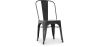 Buy Bistrot Metalix style chair square Seat - New edition - Metal Dark grey 59687 home delivery