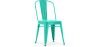 Buy Bistrot Metalix style chair square Seat - New edition - Metal Pastel green 59687 home delivery