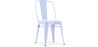 Buy Bistrot Metalix style chair square Seat - New edition - Metal Grey blue 59687 - prices