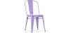 Buy Bistrot Metalix style chair square Seat - New edition - Metal Pastel Purple 59687 - in the UK