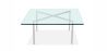Buy City Coffee Table - Square - 12mm Glass  Steel 13307 - in the UK
