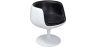 Buy Lounge Chair - White Designer Chair - Upholstered in Leather - Brandy Black 13159 - in the UK