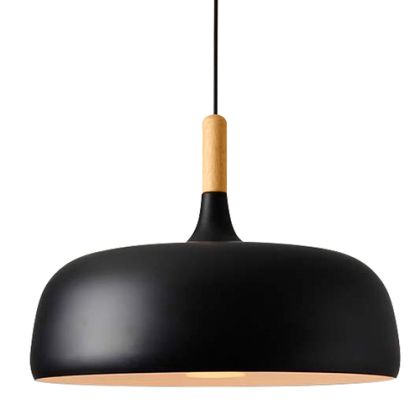 Buy Ceiling lamp in black metal and wood - Cirkas Black 59163 in the United Kingdom 