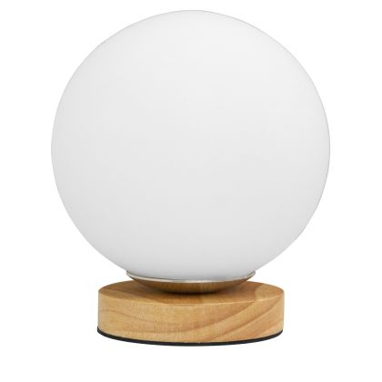 Buy Wooden base globe lamp - Manen Natural wood 59169 - in the UK 