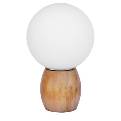 Buy Wooden lamp with  globe screen shade White 59168 with a guarantee 