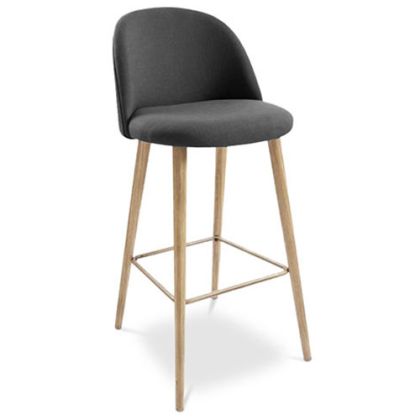 Buy Fabric Upholstered Stool - Scandinavian Design - 76cm - Bennett Yellow 59356 in the United Kingdom 