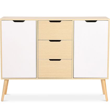 Buy Wooden Sideboard - Scandinavian Design - 3 drawers - Regir Natural wood 59652 with a guarantee 