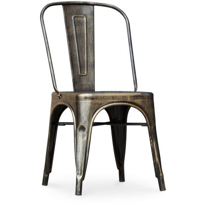 Buy Bistrot Metalix style chair square Seat - New edition - Metal Industriel 59687 with a guarantee 