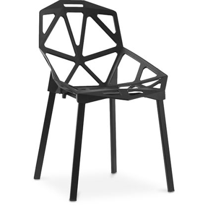Buy Mykonos design dining chair - PP and Metal Black 59796 with a guarantee 